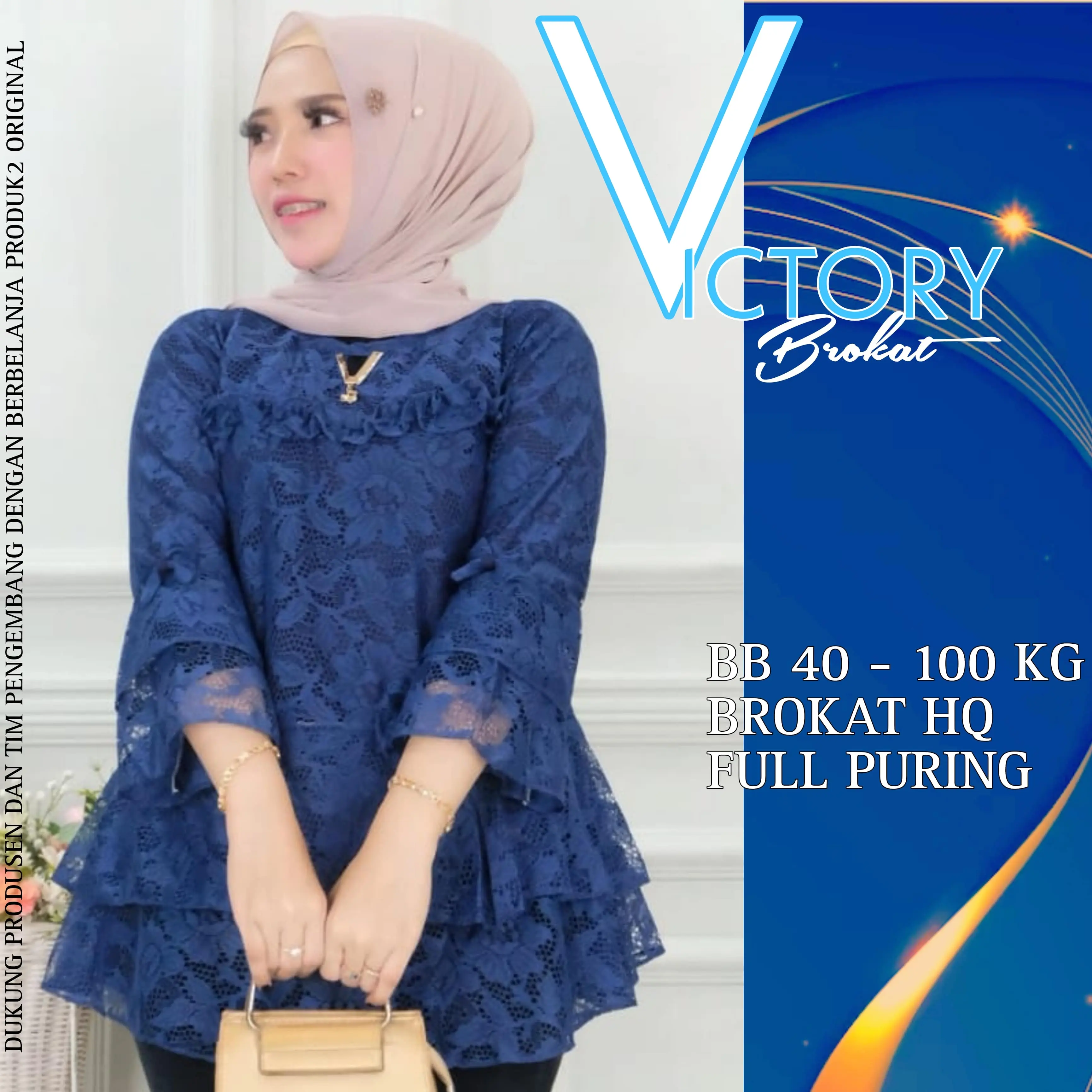 BLOUSE BROKAT MODEL VICTORY BB 50 - 100 KG ALL ORIGINAL REAL PICT