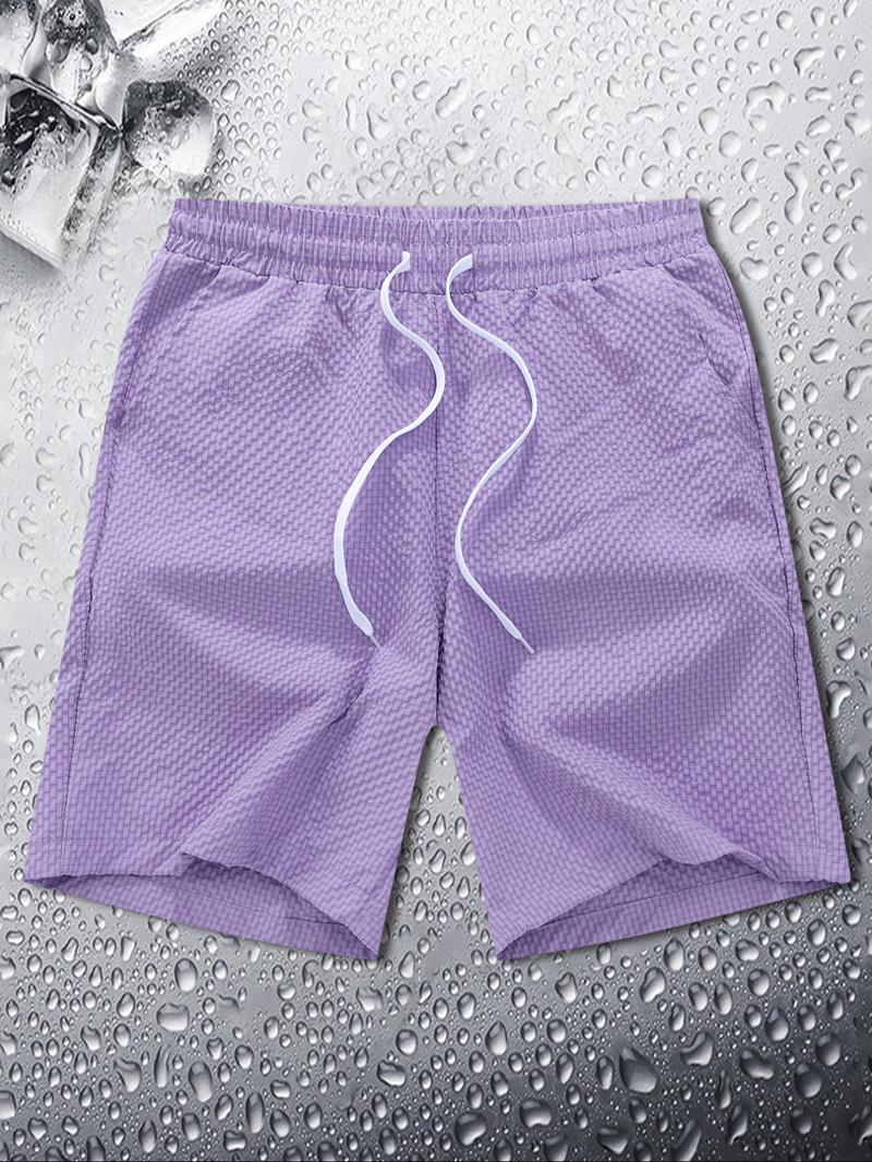 Product Introduction of Men's Solid Color Gym Shorts, Casual Comfy Breathable Swim Shorts for Summer, Men's Swimwear Bottoms for Beach & Gym 6