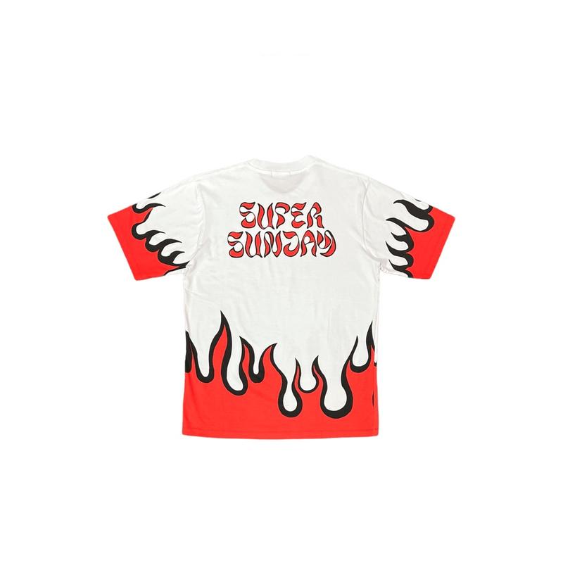 Product Introduction of SVG X Super Sunday Scale Tee Super Flame Tee 2023 Men Women Short Sleeve T-shirt 5