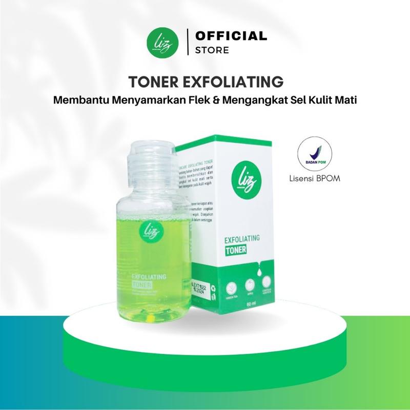 Promo Lizskincare  Exfoliating Toner Pengangkat Sel Kulit Mati Wajah Toner Pengelupasan Toner Flek Hitam Melasma Noda Hitam Bekas Jerawat 0