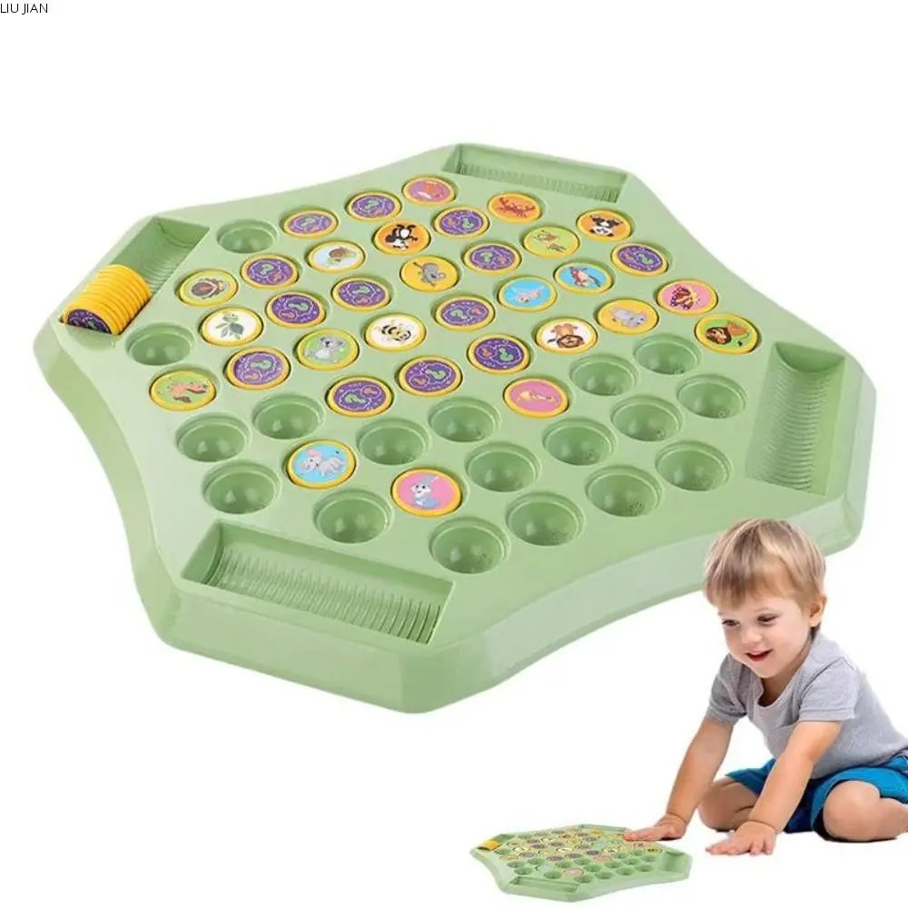 LIU JIAN Creative Touch Flip Animal Matching Board Game Puzzle Thinking Educational Brain Teaser Chess Board Memory Match Montessori Concentration Bingo Game Birthdays Christmas