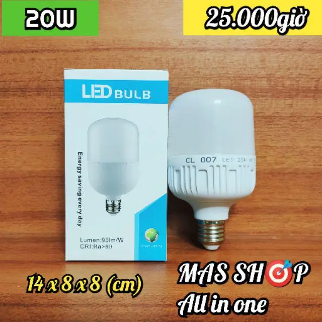 Bóng đèn LED trụ 5W - 10W - 15W - 20W - 30W / SIÊU TIẾT KIỆM 7