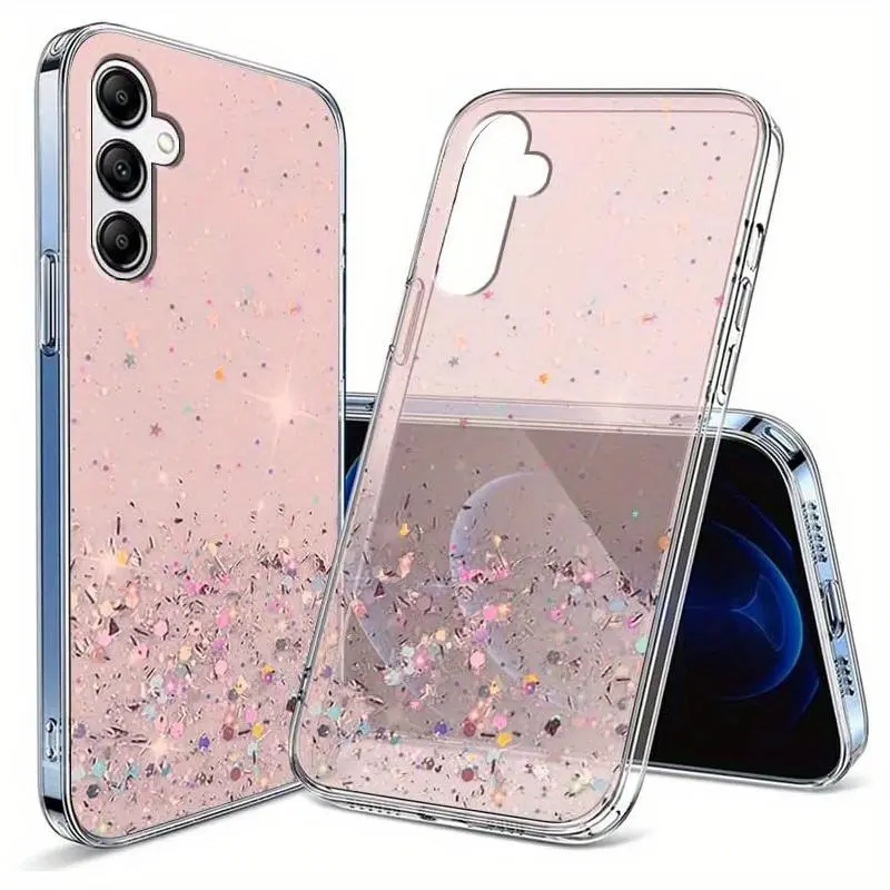 Glitter Phone Case, Clear Glitter Phone Cases for Samsung Galaxy S25 Ultra S24 S23 S22 S21 S20 Plus Ultra S24FE, Phone Accessories, Protector, Cover, Protective, for Cellphone 8