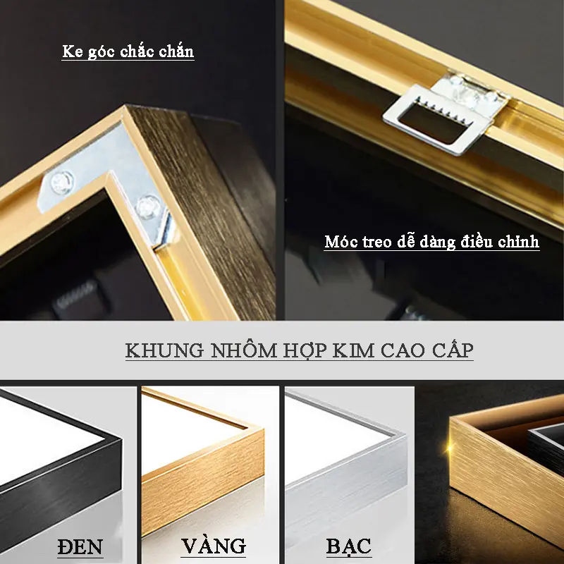 Tranh Cầu Thủ Siêu Sao Bóng Đá Tráng Gương Treo Tường Ranaldo Messi Neymar Mbappe CR7 M10 Real madrid MU Decor Phòng Khách Decor Phòng 5