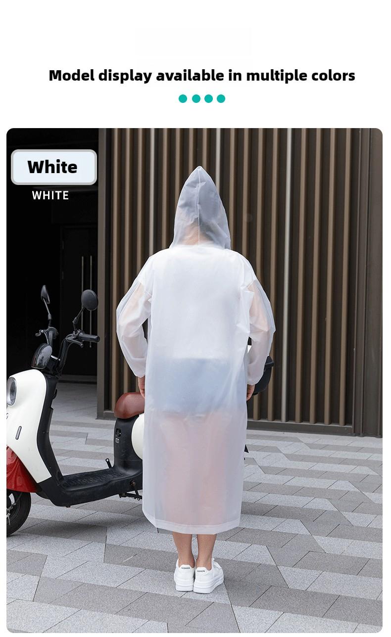 Product Introduction of Adult men's and women's fashion waterproof EVA raincoat outdoor portable one-piece raincoat 11