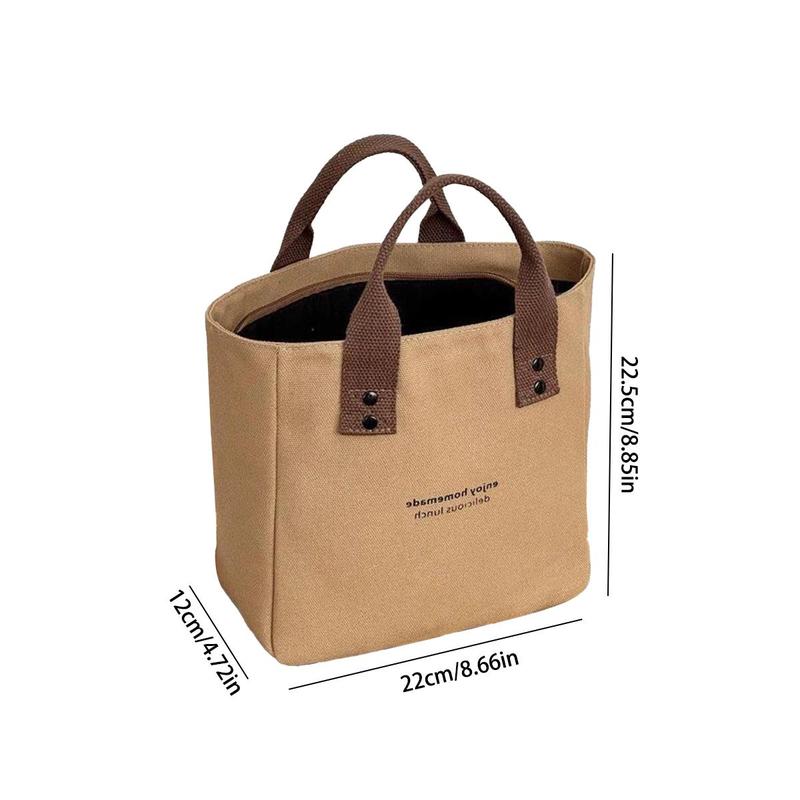Product Introduction of Canvas Tote Bag, For Women, Solid Color, Large Capacity, Suitable For Travel, Casual Style 5