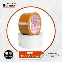 Gambar Borneo OPP Tape Bening Coklat 72 mm x 90 Yard - Bening, Daya Rekat Kuat, Waterproof, High Quality, 45 micron, 4 Roll/Slop, 48 Roll/Box, OPTB0031-32 - Bening dari Borneo Stationery Kota Surabaya 2 Tokopedia