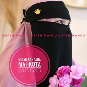 Niqab Bandana Mahkota/Cadar Plat Mahkota By Fathimahku
