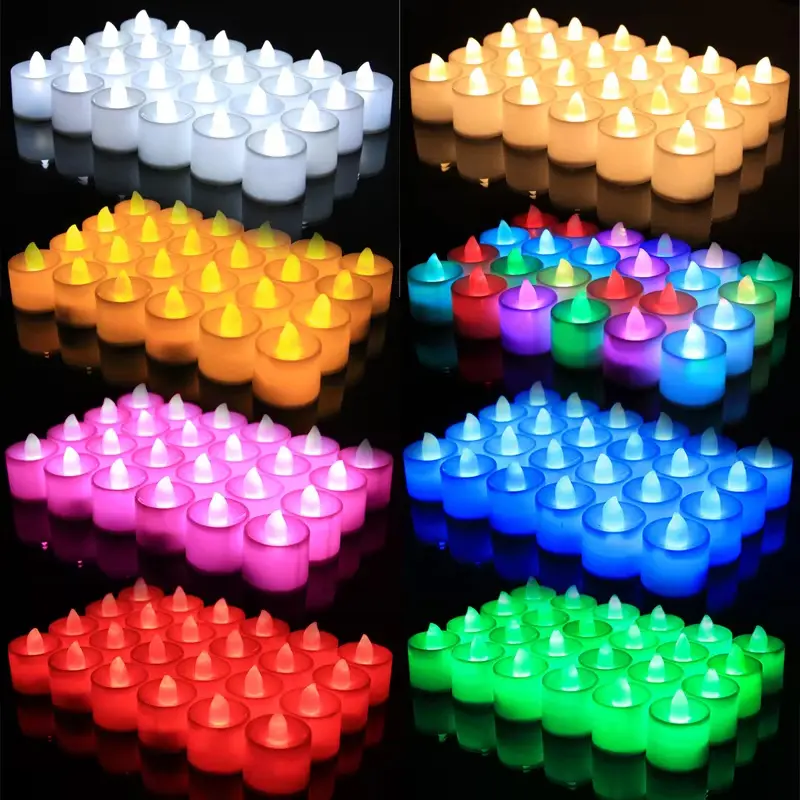 Lilin Elektrik LED Ukuran Mini Dekorasi Lampu Baterai Kecil Warna Warni Candle Light 1