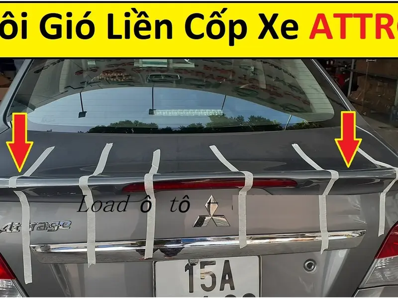 Đuôi Gió Liền Cốp Xe Mitsubishi ATTRAGE 2024-2016 Mẫu Có Đèn Led Hàng Mộc Chưa Sơn Cao Cấp 0