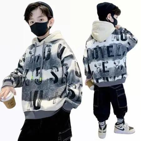 Áo khoác Hoodie in chữ cho bé trai từ 15-45kg. Thiết kế Hot hit, cá tính. áo  khoác 2