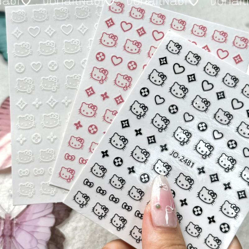 Sticker nail hello kitty dán móng hoạt hình dễ thương