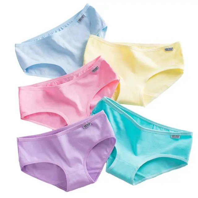 12pcs Women's solid color cotton comfortable panty Underwear