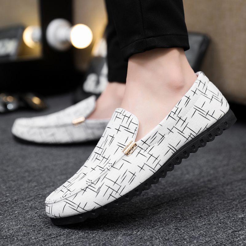 Giày Vải, Giày Nam, Phong Cách Hàn Quốc, Giày Beanie Hợp Xu hướng Giày Thường Ngày Giày Lười, Giày Vải Bắc Kinh Cũ, Dành Cho Nam, Hàng Mới Về 2024 Shoes 0