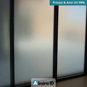 1Rol Stiker Kaca Privasi Anti UV Sandblast asticker kaca jendela polos Tahan air Jendela Dekorasi Flat