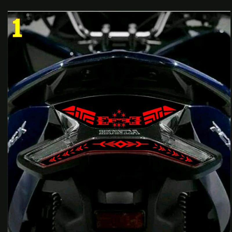 CUTTING STIKER STOPLAMP LAMPU BELAKANG MOTOR PCX 150 / BISA CUSTOM / COD Motorcycle 1