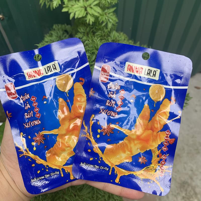 Bịch 20 Cái Chân Gà Rút Xương AnNaLaLa Gói 26Gr Mẫu Mới - Đồ Ăn Vặt Hot