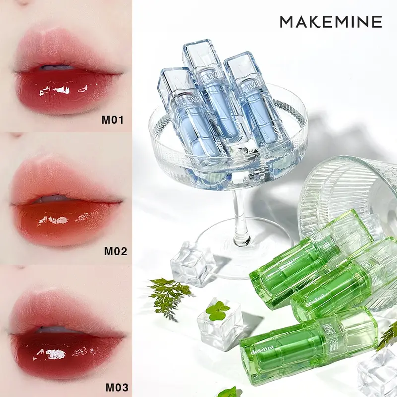 Son Bóng Lì Make Mine Thạch Nước Thủy Tinh Trang Điểm Son Môi Nữ Women Cosmetic Mỹ Phẩm 6