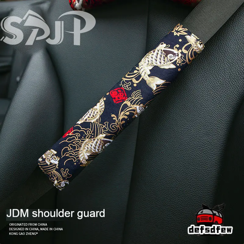Universal 2PCS Car Seat Belt Cover Auto Seat Belt Covers JDM Style Fabric Protector Safety Belts Shoulder Pad Cotton Interior