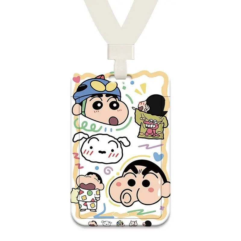 Chủ thẻ Shin Chan Bút Chì Màu, Bìa thẻ học sinh, Chủ thẻ ID, Bộ thẻ làm việc, Chủ thẻ chìa khóa xe Điện Vỏ bảo vệ, Móc chìa khóa, Dây buộc 8