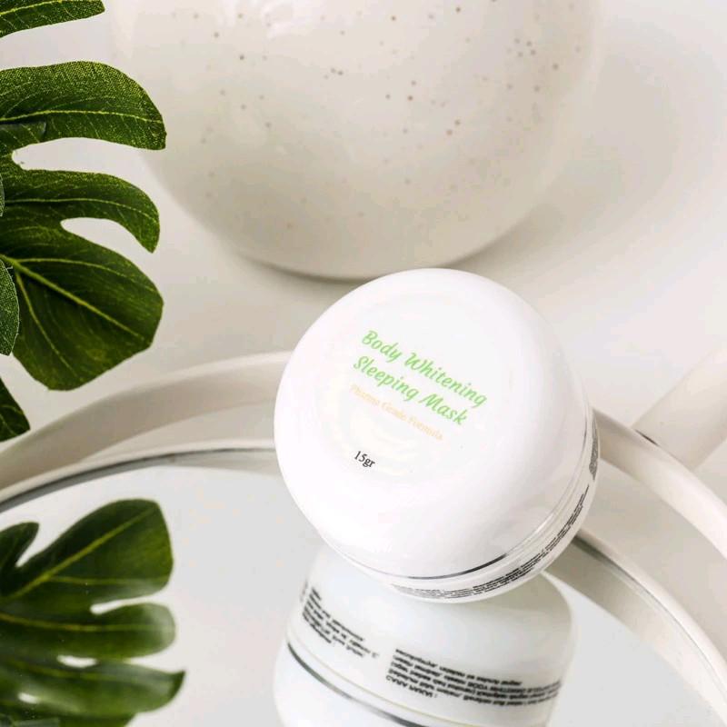 Sleeping Mask Body Butter/Premium body butter/Whitening Sleeping Mask by Risda skin Glow 15gr (malam) Pemutihan Acid 1