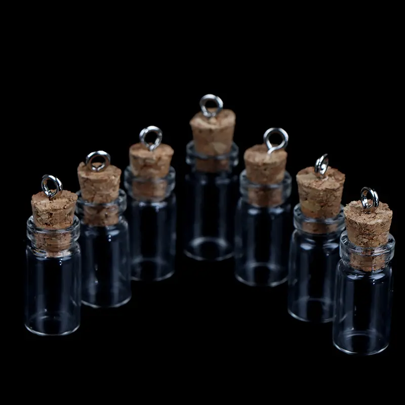 Chai Thủy Tinh Mini, 10 Cái, Lọ Nhỏ Lọ Thủy Tinh Có Nút Chai, Đa Công Dụng, Thủy Tinh Điều Ước Nút Chai