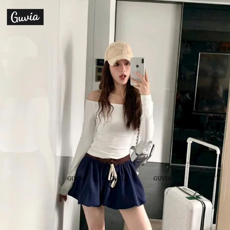 [ADD83] Áo Thun Nữ Tay Dài Trễ Vai Borip Dáng Dài, Áo Thun Tay Dài Trễ Vai Chất Borip 2