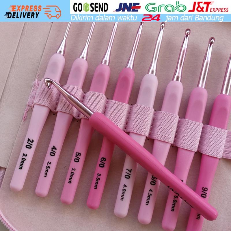 Rajut Crochet Hook Alat Rajut Set / Kit Merajut / Perlengkapan - Shop ...