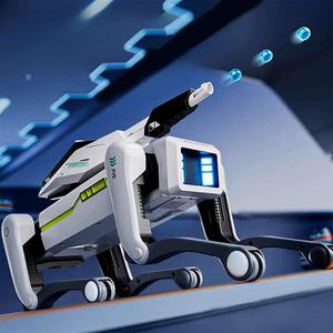 Remote Control Robot Dog, Rechargeable Electric Robot Dog, Smart Programming Voice Dialogue Robot Dog with Installable Canon, Home Games Consoles