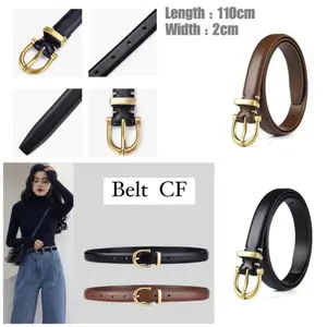 VENDI - Belt Wanita Ikat Pinggang Ban Pinggang 110cm Korea Kulit Premium Female Frame Buckle "CF"