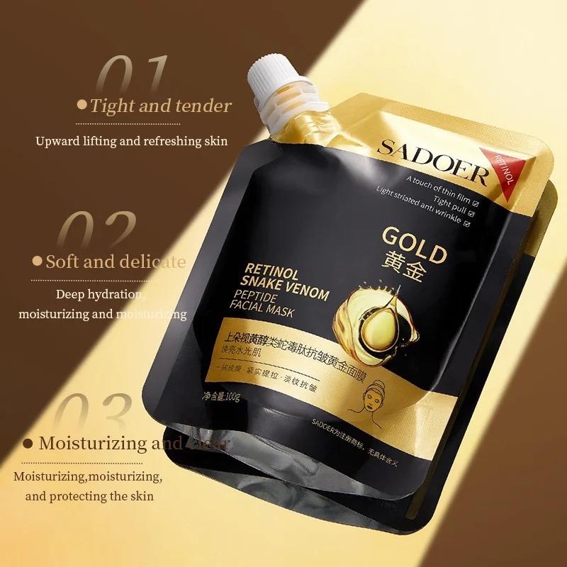 Mặt nạ thạch Cao Cấp SADOER gel 24K Retinol săn chắc da làm sạch lỗ chân lông Dưỡng Da Mặt Skincare Mask Làm Đẹp Da Dưỡng Ẩm Da mặt  nạ  lột  mụn
