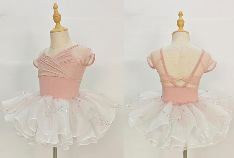 Product Introduction of Children's Ballet Summer Dance Sling Chinese Tulle Tutu Skirt Girls' One-Piece Practice Children's Grade One Performance Costume 2