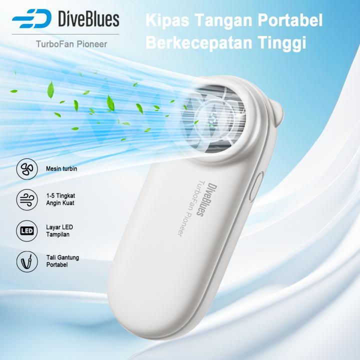  Quạt cầm tay mini DiveBlues 2000mAh quạt mini pin dùng 12 giờ  siêu mạnh 10m s di động có dây đeo quạt  turbo quạt  không  cánh  mini 