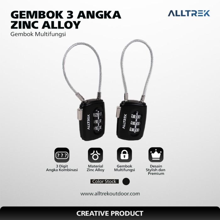 Promo ALLTREK Gembok 3 Angka Gembok Kombinasi Gembok Multifungsi Gembok ...