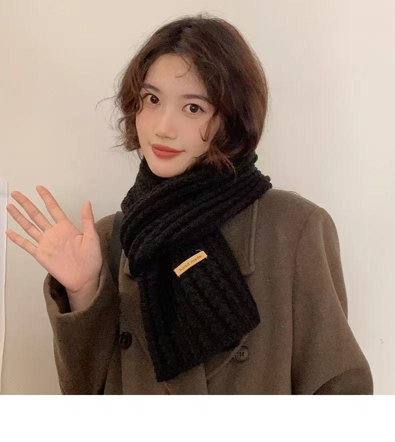 Product Introduction of Women's Wool Knitted Scarf Autumn and Winter Korean Style All-Matching Thickened Warm Shawl Atmosphere High Sense Student Scarf Fashion 14