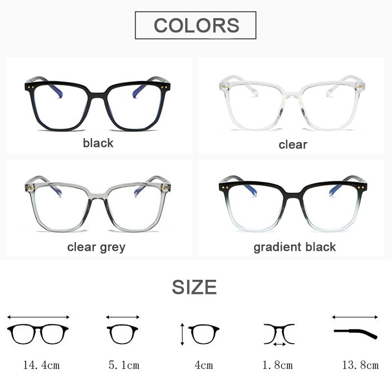 Product Introduction of 1PC Glasses Frame Transparent Black Women Men Square Eyewear Frame, Fashion Accessories 5