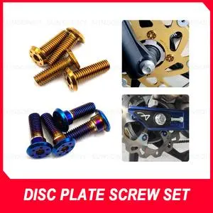 FRONT REAR DISC PLATE SCREW TITANIUM GOLD YAMAHA HONDA SUZUKI MODENAS KAWASAKI Y15 Y16 LC135 EX5 SKRU BRAKE DISC DEPAN Automotive Motorcycle