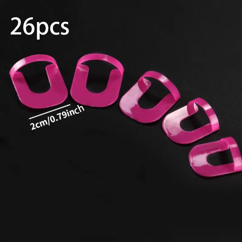 1set/2sets Reusable Manicure Shield Protection Cover, Nail Polish Spill Proof Protector Clip, Finger Stencil For DIY Manicure 1