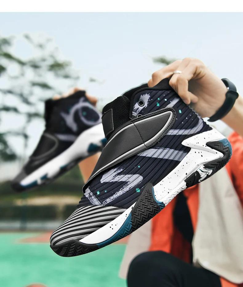 Zapatillas de baloncesto para hombre, transpirables, acolchadas, antideslizantes, deportivas, para entrenamiento de gimnasia, zapatillas de baloncesto atléticas para mujer_voghion.com