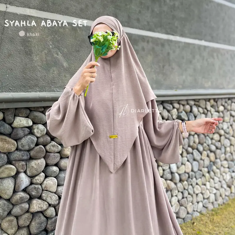 Syahla Abaya Set Bergo Airflow Viral By Diarletta 4