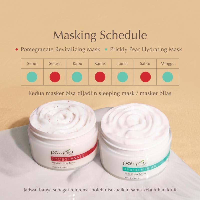[HADIAH GRATIS] POLYNIA | Pomegranate Revitalizing + Prickly Pear Hydrating Face Mask | Samarkan Kerutan & Flek Hitam | Melembabkan & Jaga Skin Barrier 3