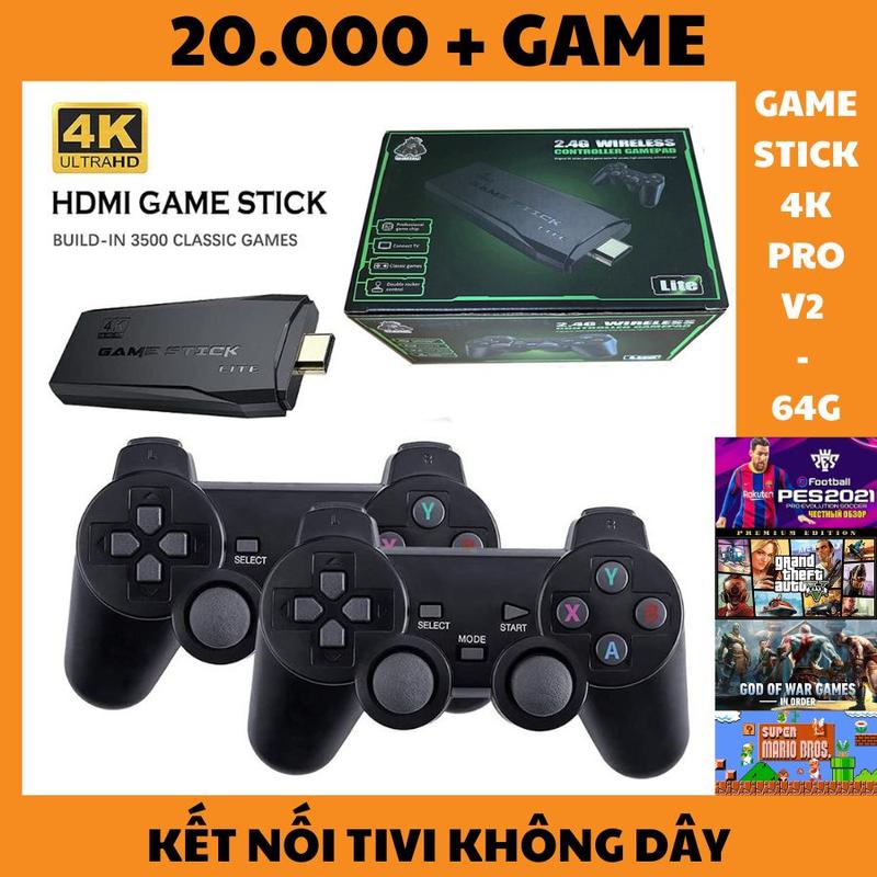 Game stick 4k 2023 - Máy chơi game tuổi thơ, hỗ trợ lên đến 20000 game - TURA MART