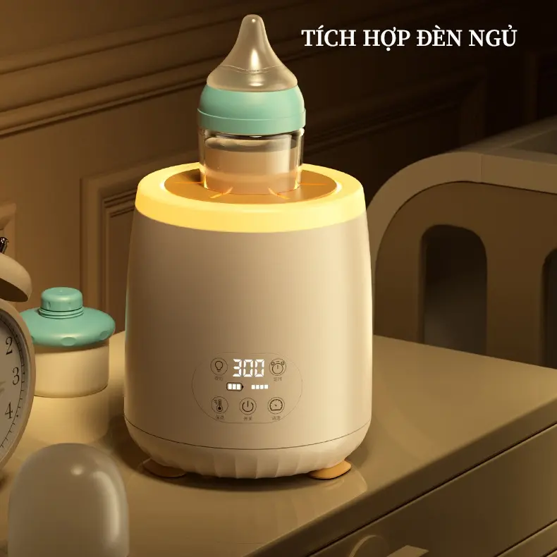 Máy Hâm Sữa Đa Năng Cho Bé-Máy Lắc Sữa Bột Tự Động Chống Vón Cục,Có Chế Độ Hâm Sữa 45°C Tích Hợp Đèn Ngủ Tiện Lợi 3
