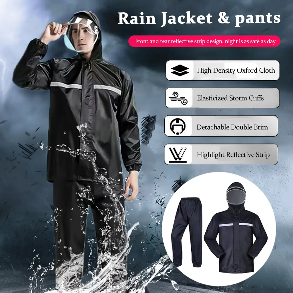 Motorcycle Rider Raincoat Set raincoat, and pants,single OriginalReflective raincoat - TikTok ...