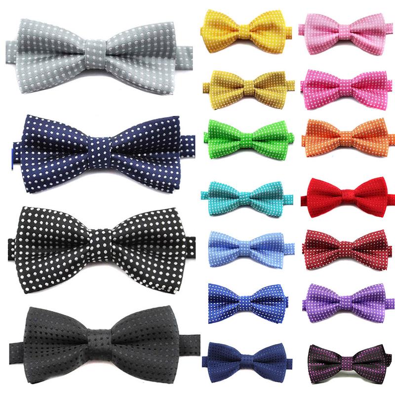 Product Introduction of Children Fashion Formal Polyester Bow Tie Kid Classical Dot Bowties Colorful Butterfly Wedding Party Pet Bowtie Tuxedo Baby Ties 7