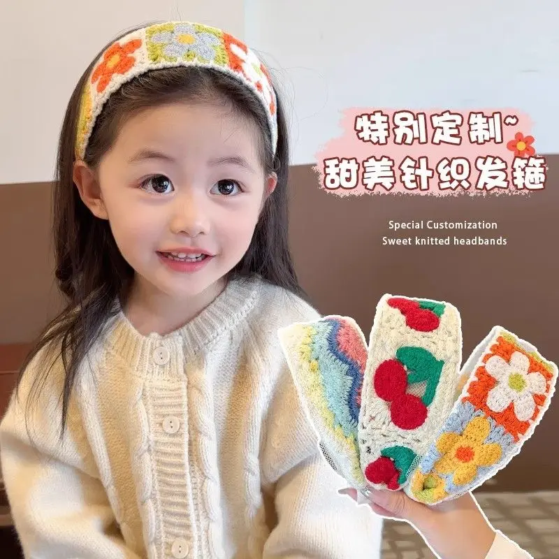 Băng Đô Hoa Sợi Thêu Dệt Kim Ngọt Ngào Cho Trẻ Em, Băng Đô Rộng, Dụng Cụ Hữu Ích Cho Bé Gái, Phụ Kiện Tóc, Kẹp Tóc, Năm 2025