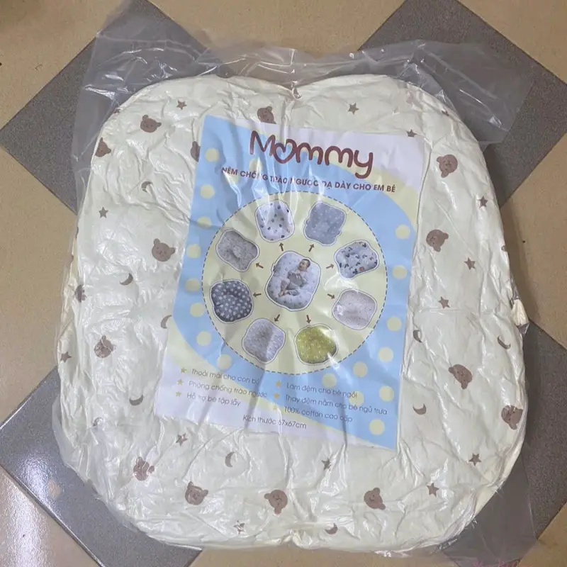 ￼Gối chống trào ngược vải xô loại sịn size to mềm thấm hút mồ hôi tốt 5
