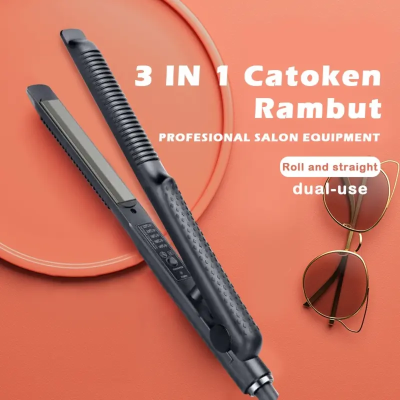 Catokan Universal Inframerah Plat Aluminium Pelurus Dan Curly Catok Rambut 4
