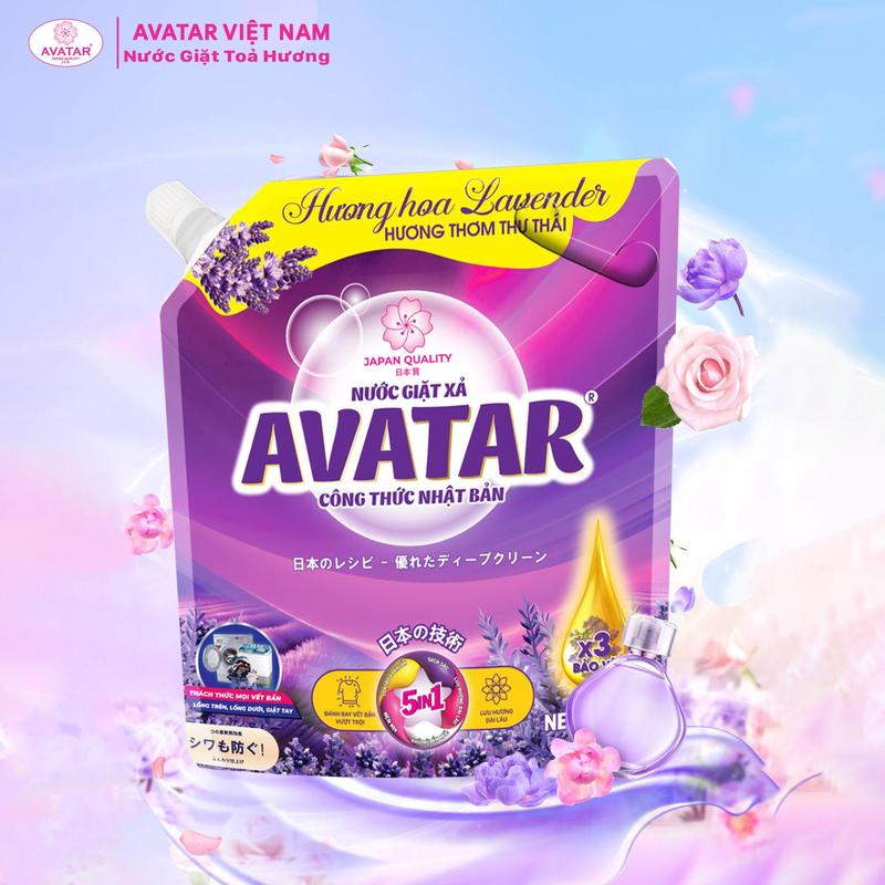 Product Introduction of (MUA 1 TẶNG 1) Nước giặt xả Avatar 5 in 1 hương lavender làm sạch sâu, lưu hương dài lâu, dịu nhẹ cho làn da Làm Sạch 2kg2/túi nước  giặt 5