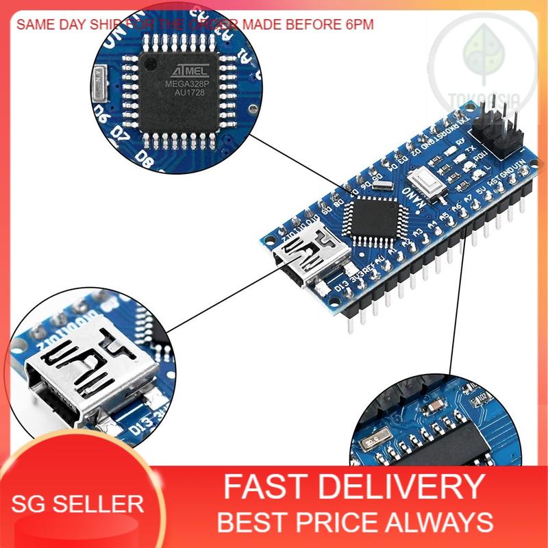 Nano V3.0, Nano Board ATmega328P 5V 16M Micro Controller Board Compatible Arduino IDE + USB cable 1